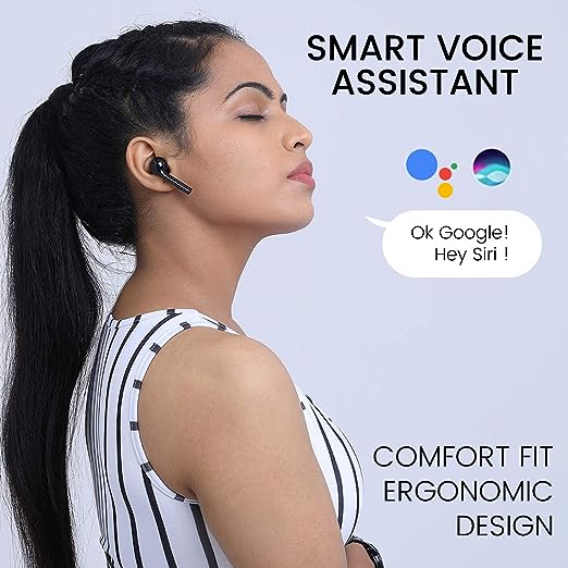 LUMIFORD Max T55 True Wireless Earbuds with Bluetooth V5.0, Hi-fi Bass, 15 Hours Battery Life with case, Smart Touch Controllers with Ergonomic IPX4 Water Resistant Earbuds, Built-in Mic (Black) LUMIFORD Max T55 True Wireless Earbuds with Bluetooth V5.0, Hi-fi Bass, 15 Hours Battery Life with case, Smart Touch Controllers with Ergonomic IPX4 Water Resistant Earbuds, Built-in Mic (Black)